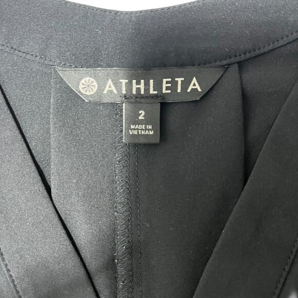 Athleta Black Utility Romper Size 2 Women’s Sleeveless V-Neck Pockets - Picture 5 of 16